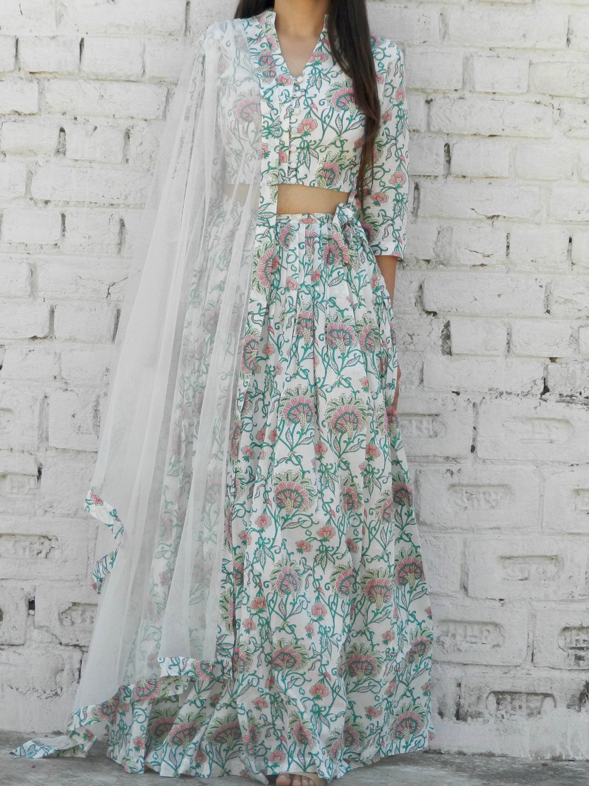 White Flare Net Lehenga Choli With Dupatta @ $744.26 | Shop @  http://www.utsavfashion.com/… | Indian bridal wear, Designer bridal lehenga  choli, Lehenga style saree